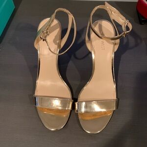 Nine West Gold Strappy Heels - 9M